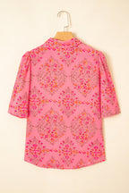 Josephine Floral Wide Short Sleeve Loose Top