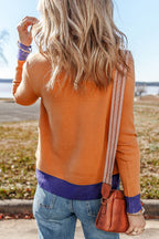 Evangeline Contrast Edge Slim Fit Sweater
