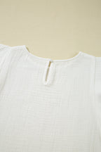 Cecelia Ruffled Flutter Sleeve Blouse