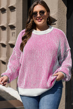 Aria Contrast Edge Loose Sweater