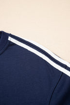 Hana Striped Detail Crewneck Pullover
