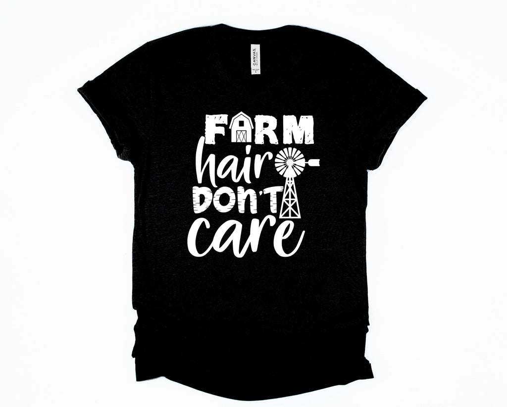 Wholesale Farm Hair Graphic Tee - Black