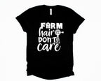 Wholesale Farm Hair Graphic Tee - Black