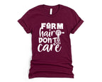 Wholesale Farm Hair Graphic Tee - Maroon