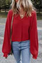 Evelyn Knit Drop Shoulder Sweater