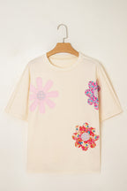 Hannah Flower Patched Loose Top