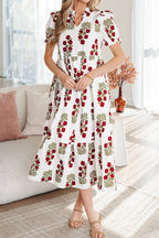 Promise Sleeve Tiered Maxi Dress