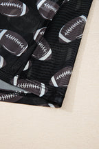 Maci Rugby Mesh Sheer Long Sleeve Top