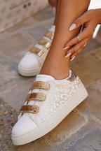 Esther Straps Pu Leather Sneakers