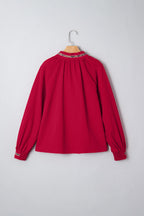 Eve Jacquard Print Textured Blouse