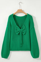 Raven Backless Bubble Sleeve Sweater