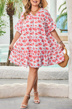 Zariah Ruffled Half Sleeve PLUS Dress
