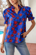 Maeve Sleeve Frilled Floral Blouse