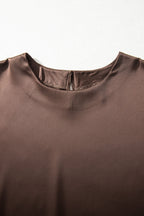 Saige Short Sleeve Satin Top