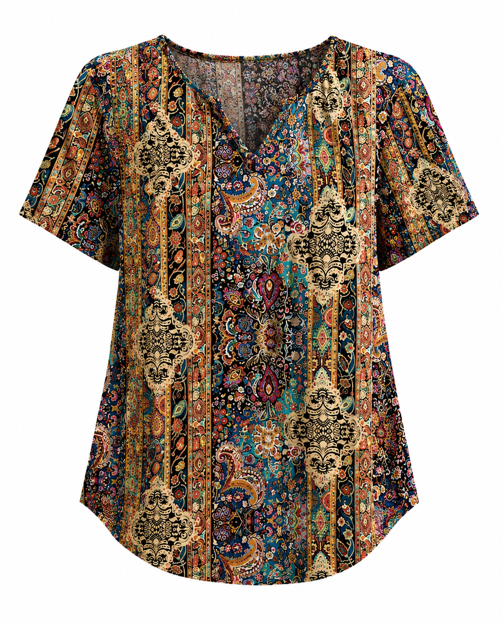 Samantha- Boho Relaxed Knit Tee