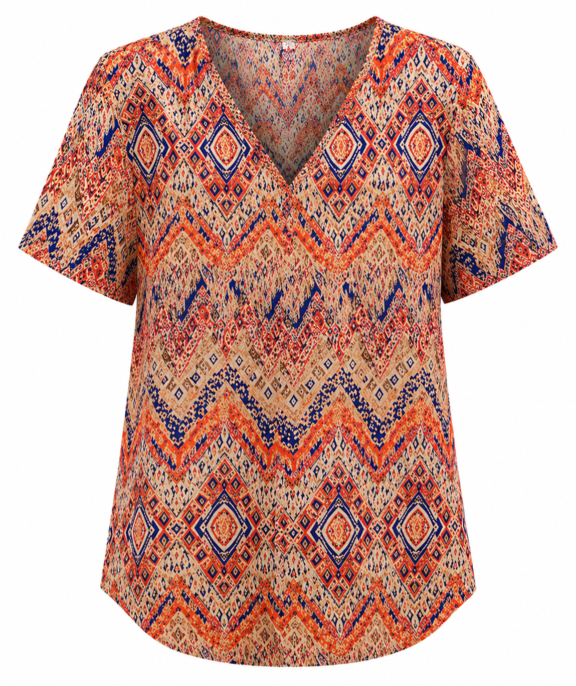 Penny-V Neck Boho Knit Tee