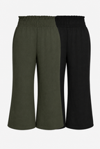 Georgia- Crop Linen Blend Pants- Olive or Black