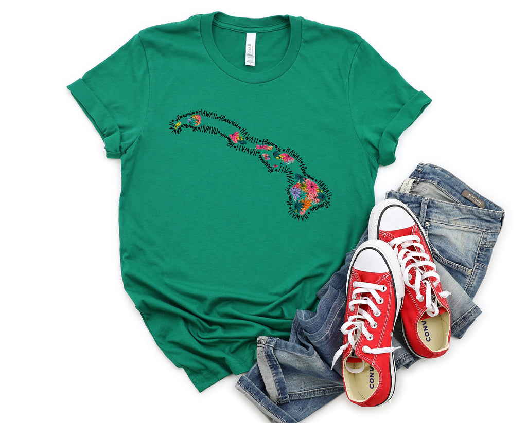 Wholesale Hawaii Floral Graphic Tee - White
