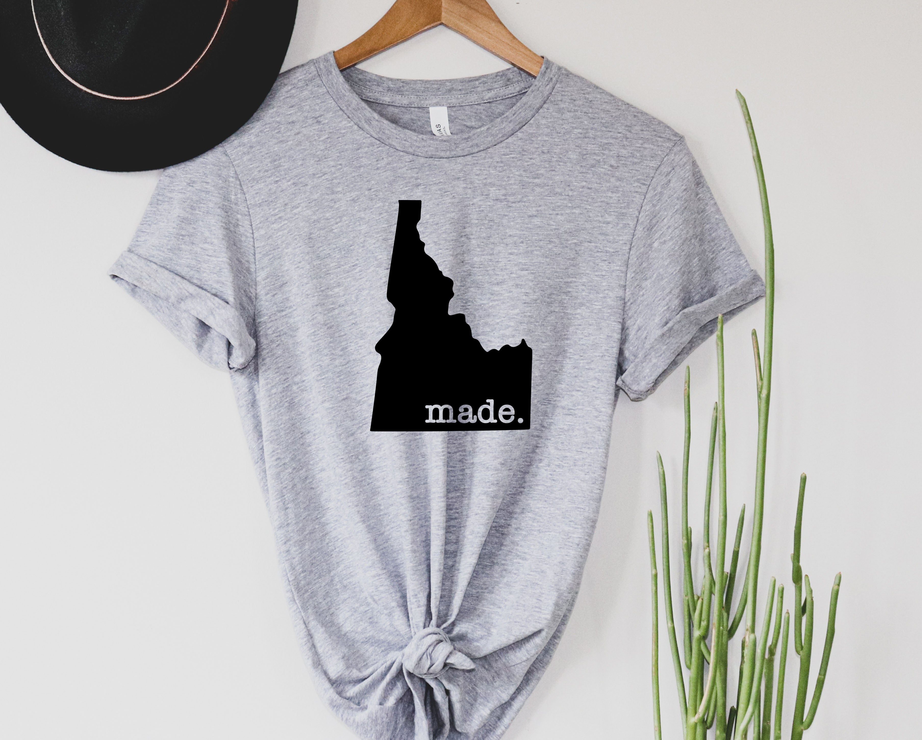 Wholesale Idaho Made Graphic Tee - Heather Grey