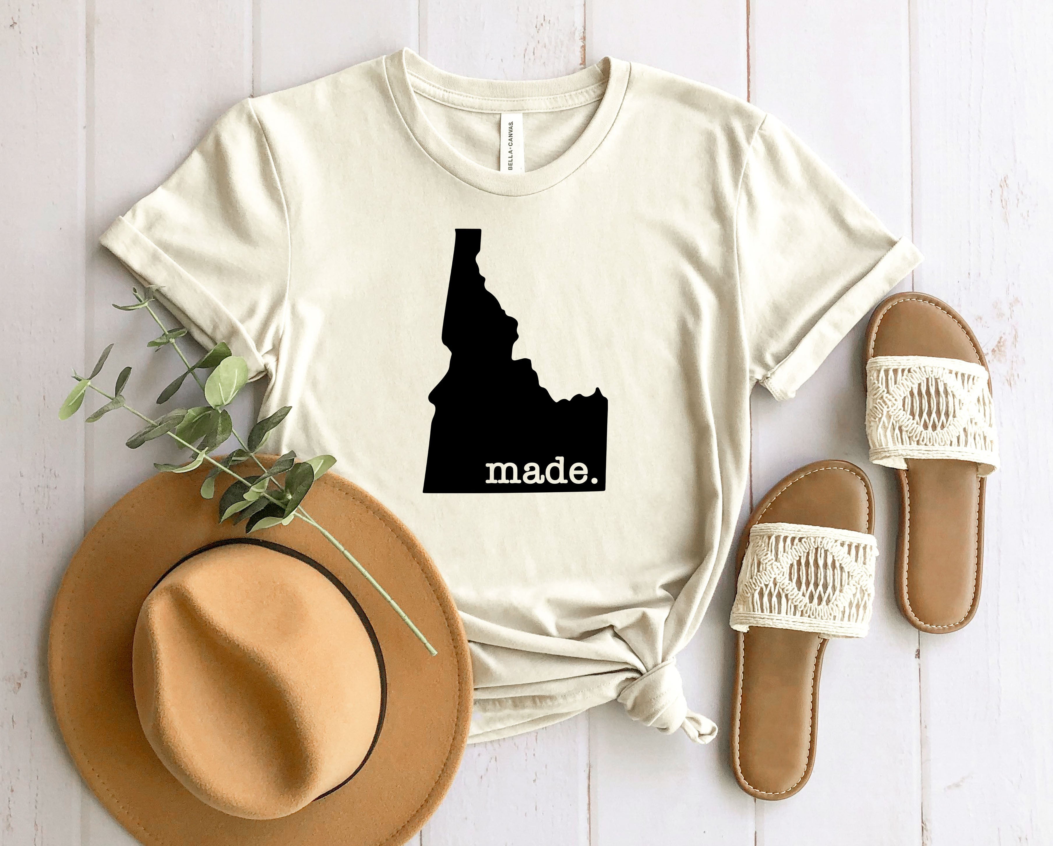 Wholesale Idaho Made Graphic Tee - Heather Sand