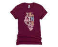Wholesale Pastel Illinois Graphic Tee - Maroon