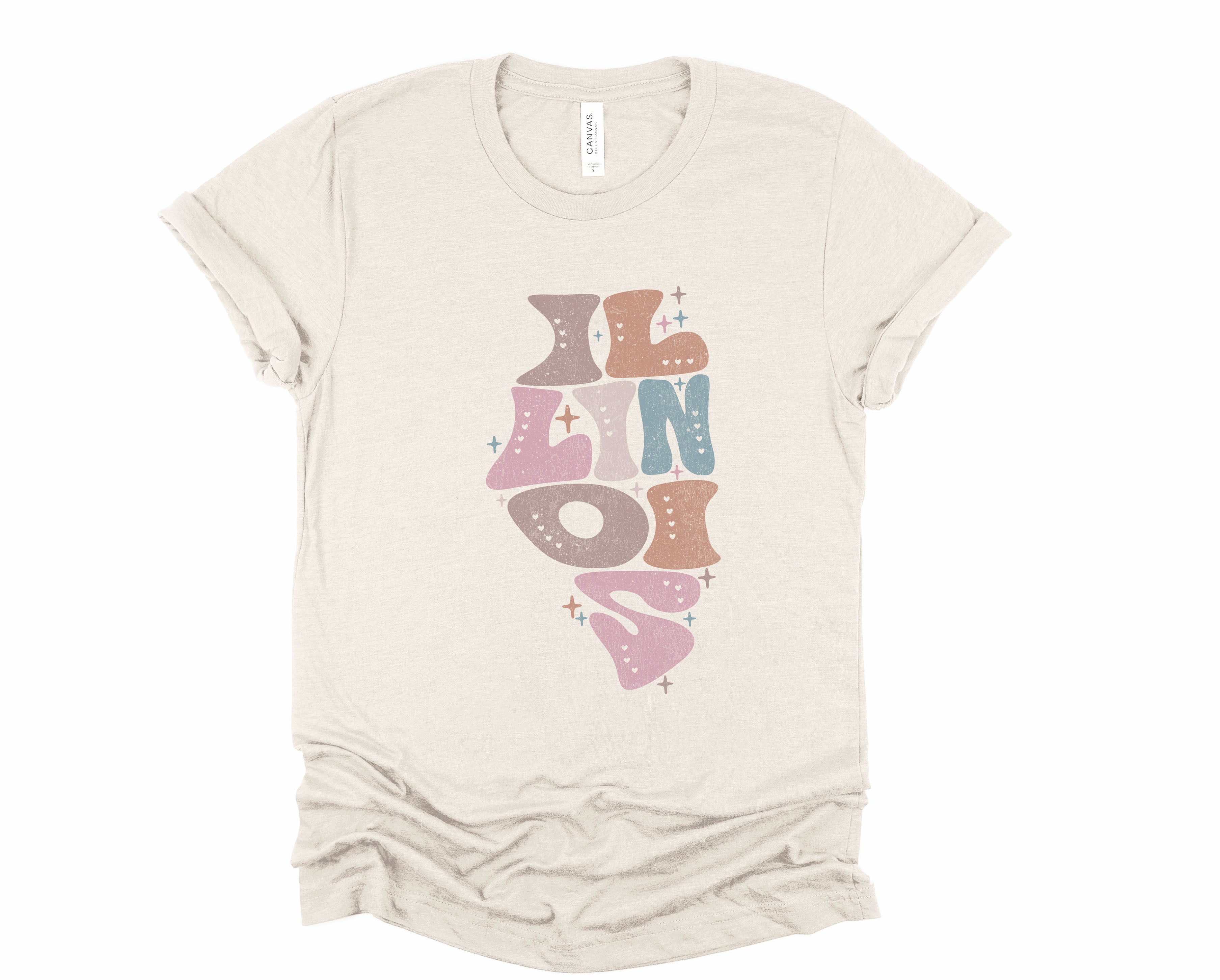 Wholesale Pastel Illinois Graphic Tee - Sand Sweatshirt