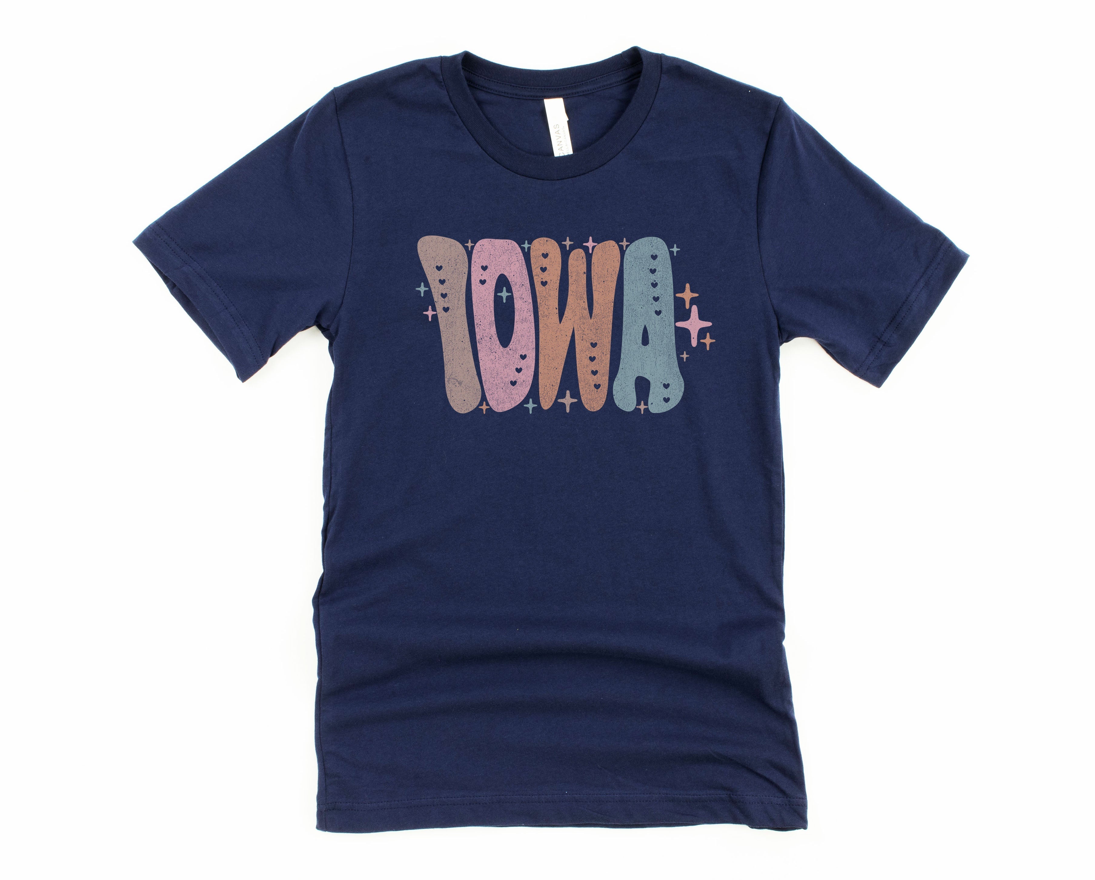 Wholesale Pastel Iowa Graphic Tee - Heather Sand