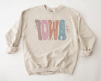 Wholesale Pastel Iowa Graphic Tee - Maroon