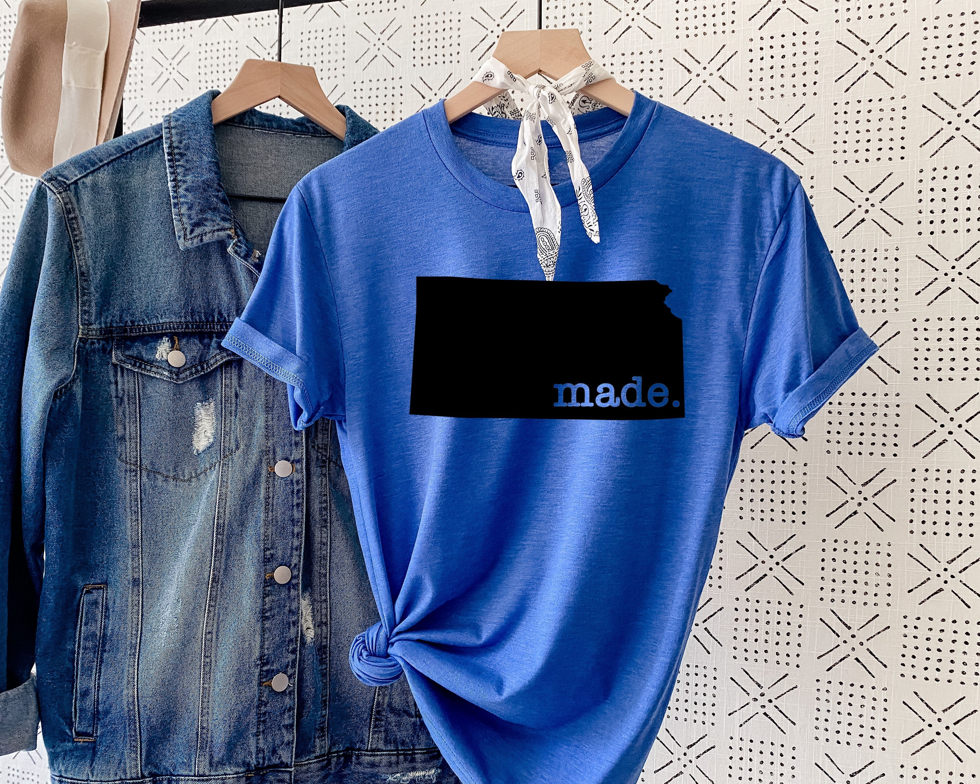 Wholesale Kansas Made Graphic Tee - Heather Sand