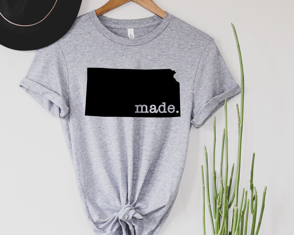 Wholesale Kansas Made Graphic Tee - Heather Grey