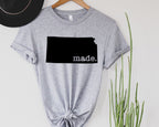 Wholesale Kansas Made Graphic Tee - Heather Grey