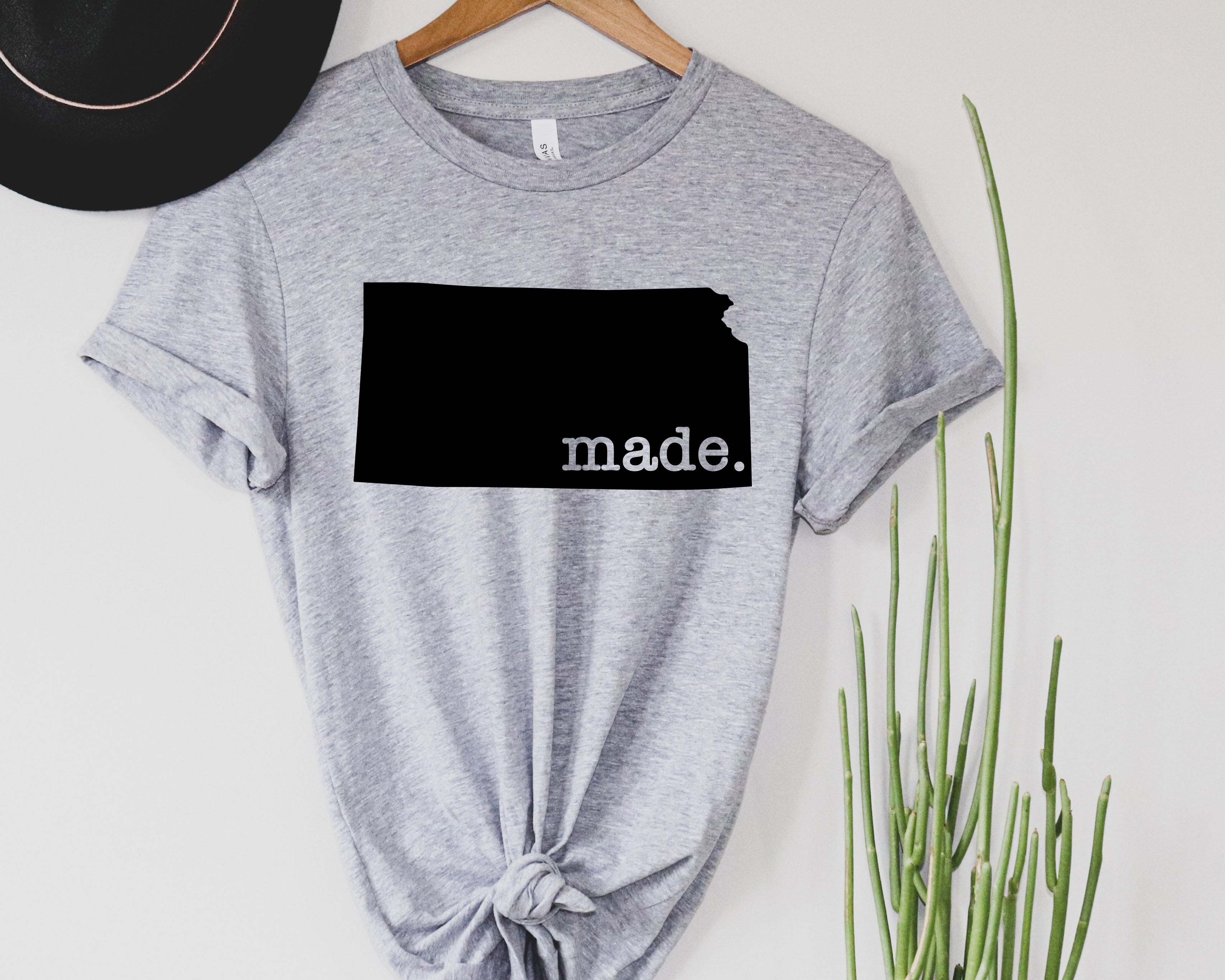 Wholesale Kansas Made Graphic Tee - Heather Grey