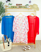 IN STOCK Ellie Cover-Up Kimono - Red FINAL SALE