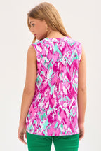 Dear Scarlett Lizzy Tank Top in Pink/Teal