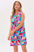 Dear Scarlett Lizzy Tank Dress in RoyalMulti
