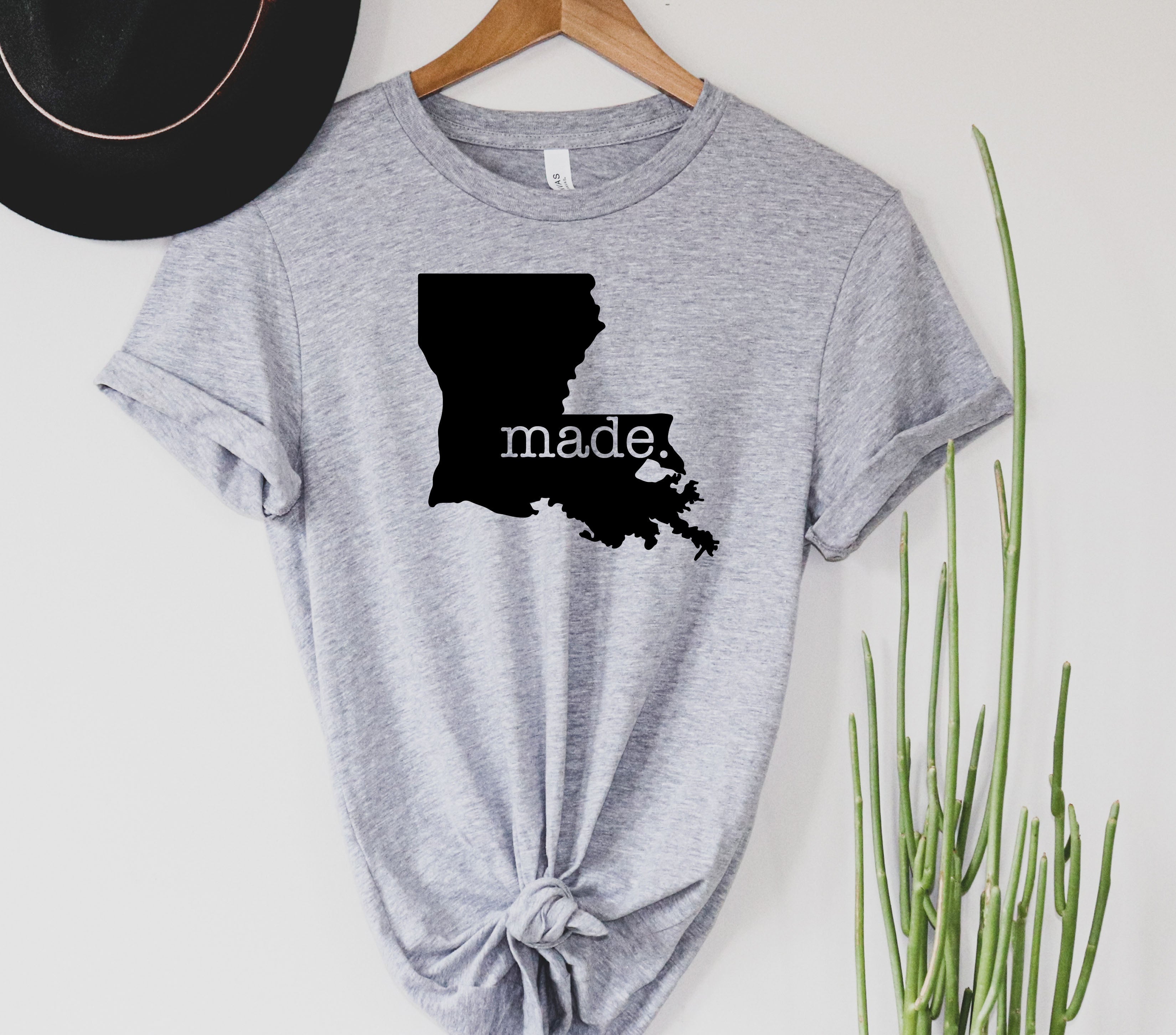 Wholesale Louisiana Made Graphic Tee - Heather Grey