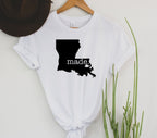 Wholesale Louisiana Made Graphic Tee - Heather Blue