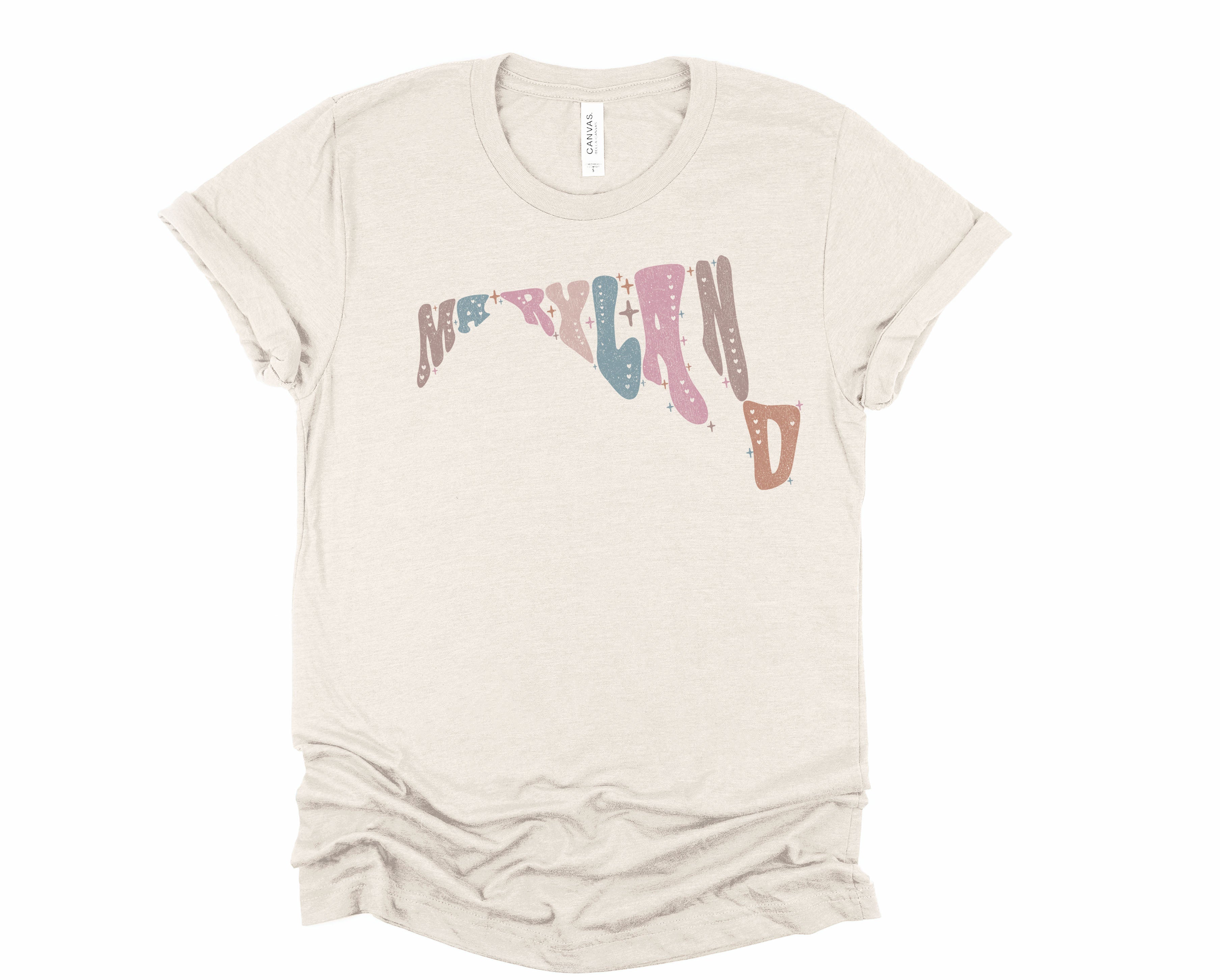 Wholesale Pastel Maryland Graphic Tee - Navy