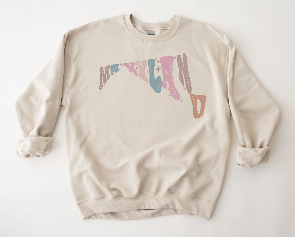 Wholesale Pastel Maryland Graphic Tee - Maroon
