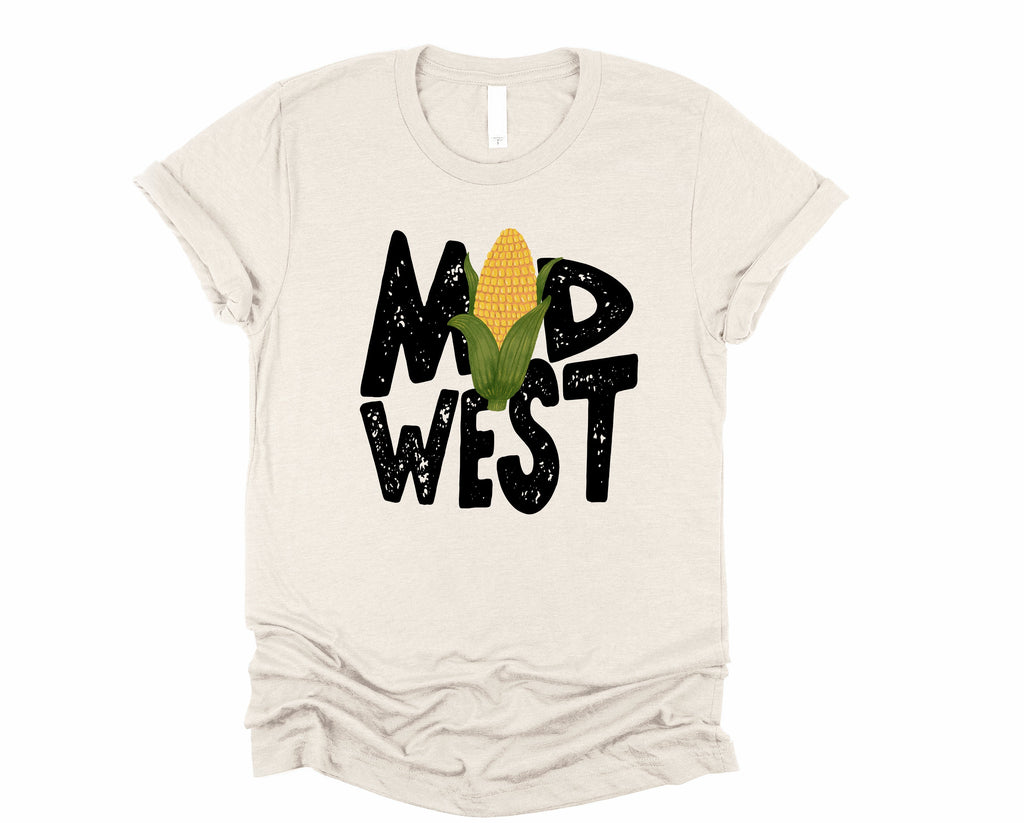 Wholesale Midwest Corn Graphic Tee - Heather Sand