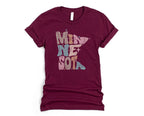 Wholesale Pastel Minnesota Graphic Tee - Navy