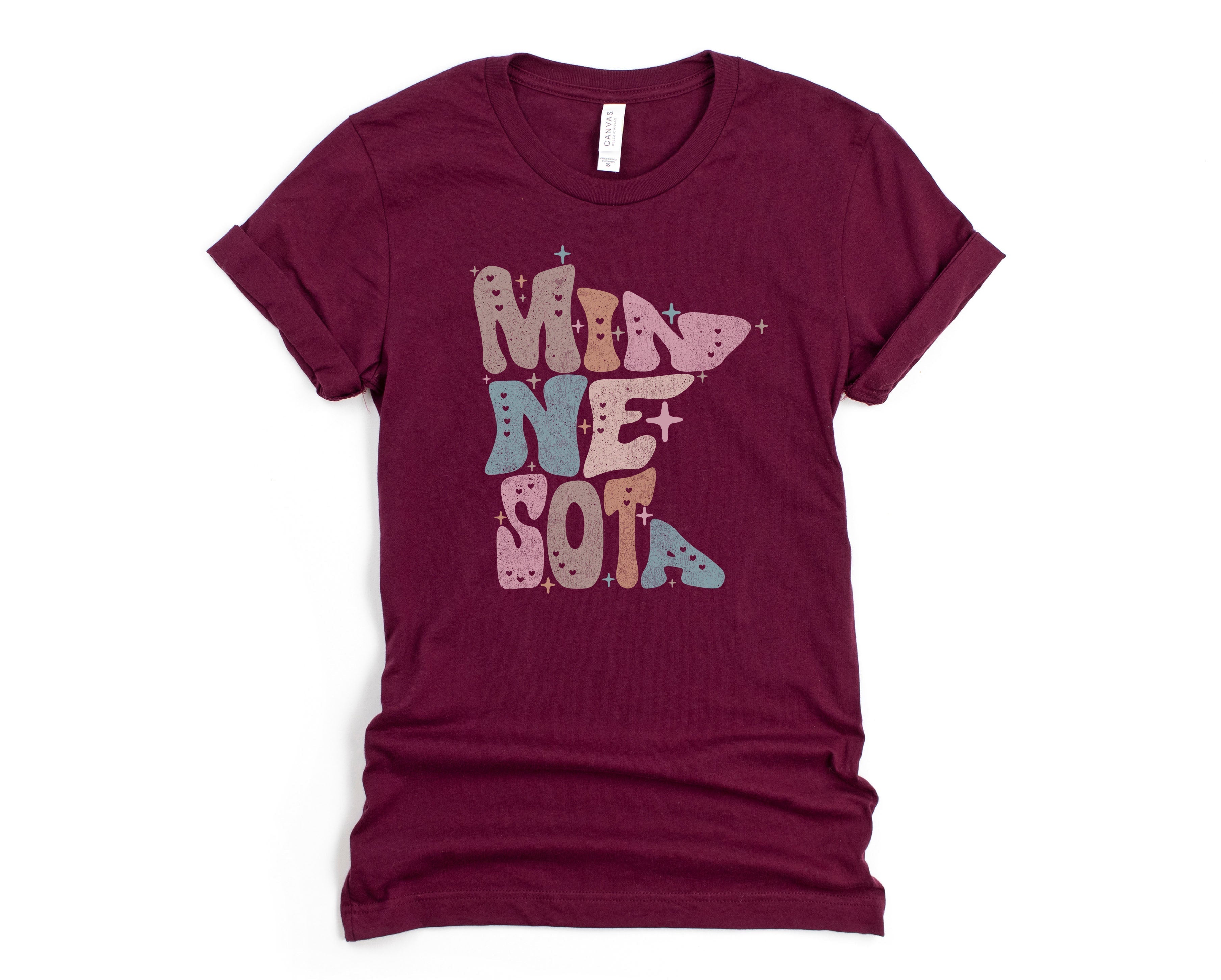 Wholesale Pastel Minnesota Graphic Tee - Navy