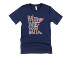Wholesale Pastel Minnesota Graphic Tee - Heather Sand