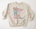 Wholesale Pastel Minnesota Graphic Tee - Sand Sweatshirt