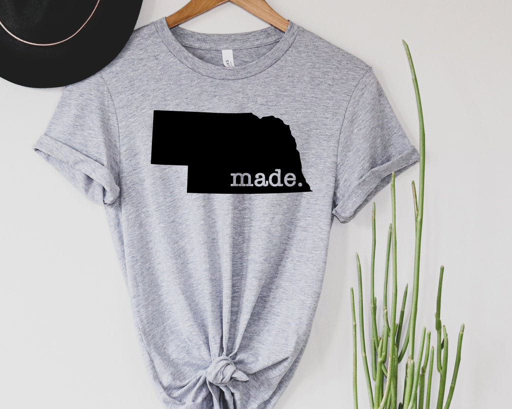 Wholesale Nebraska Made Graphic Tee - Heather Grey