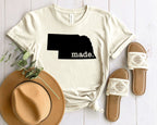 Wholesale Nebraska Made Graphic Tee - Heather Sand