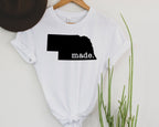 Wholesale Nebraska Made Graphic Tee - Heather Blue