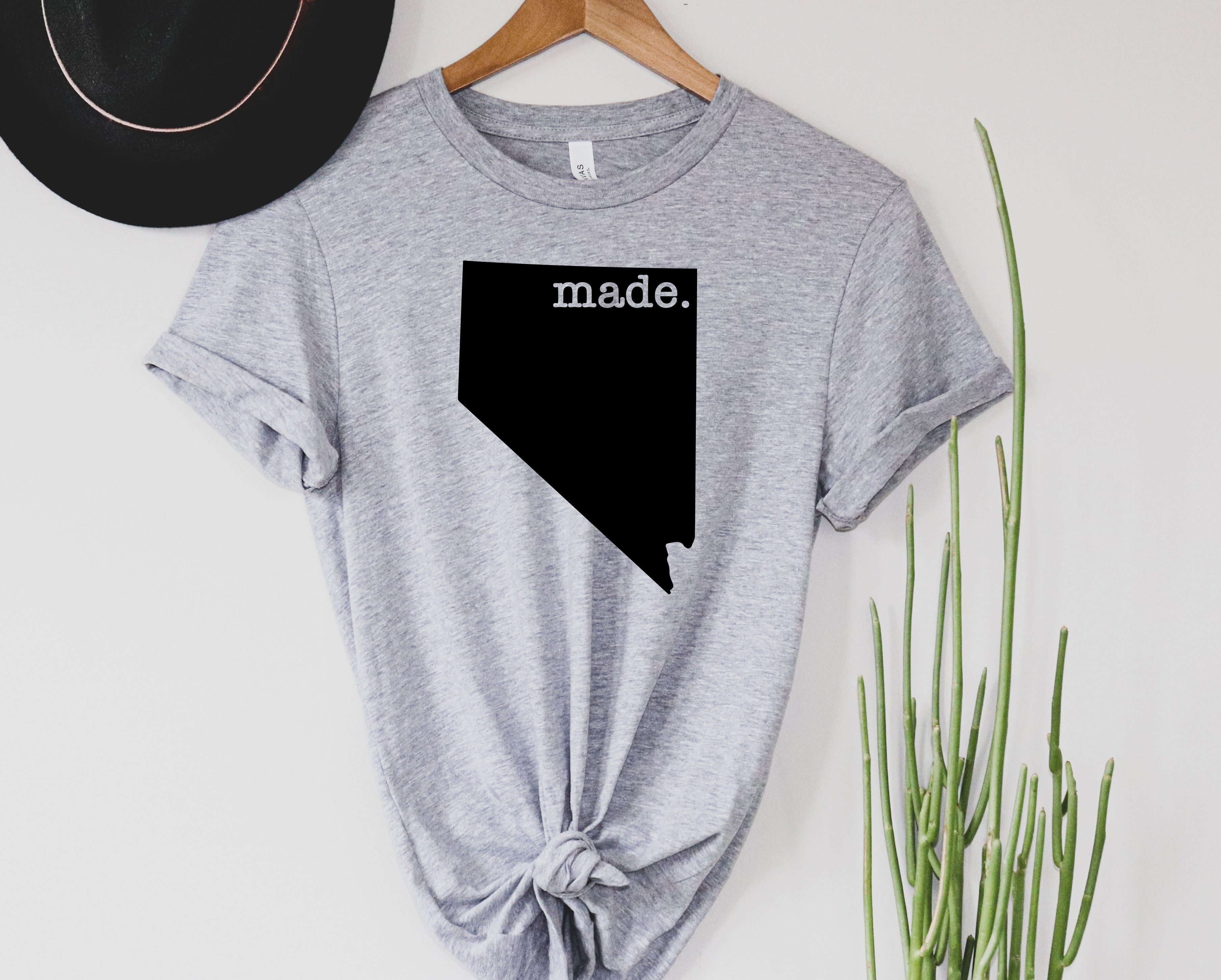 Wholesale Nevada Made Graphic Tee - Heather Grey