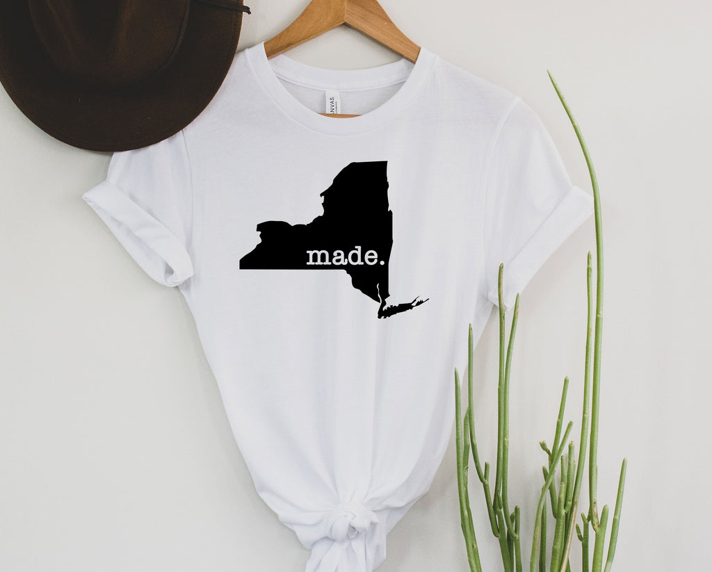 Wholesale New York Made Graphic Tee - Heather Blue