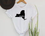 Wholesale New York Made Graphic Tee - Heather Blue